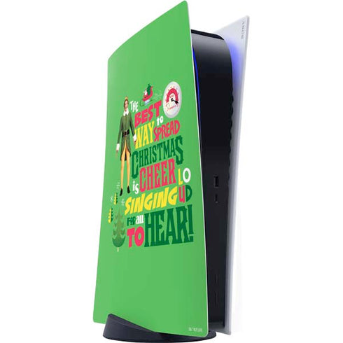 Elf Spread Christmas Cheer PS5 Digital Edition Console Skin
